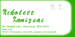 nikolett kanizsai business card